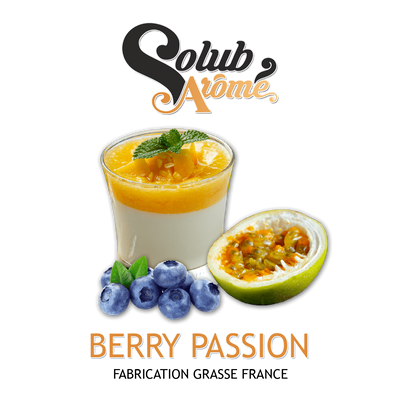 Ароматизатор Solub Arome - Berry Passion (Сладкий и освежающий вкус черники и маракуйи, с легким сливочным вкусом), 100 мл SA009