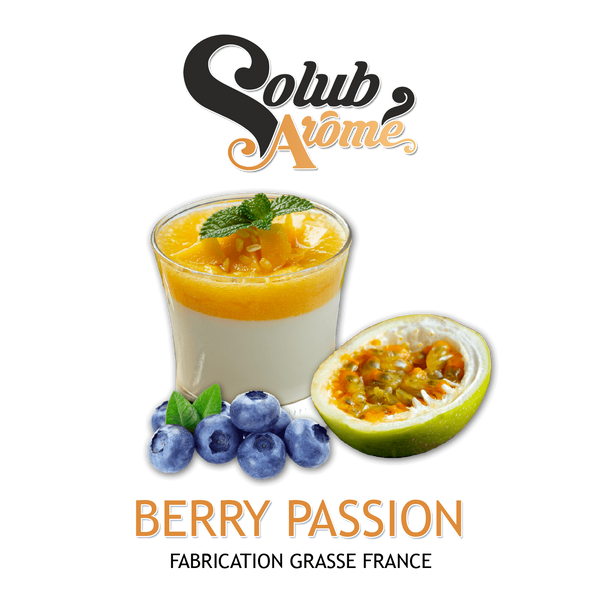Ароматизатор Solub Arome - Berry Passion (Сладкий и освежающий вкус черники и маракуйи, с легким сливочным вкусом), 5 мл SA009