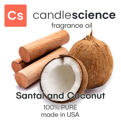 Аромамасло CandleScience - Santal and Coconut (Сантал и кокос), 5 мл CS054