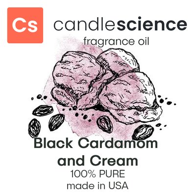 Аромамасло CandleScience - Black Cardamom and Cream (Черный кардамон и крем), 5 мл CS068