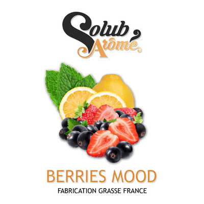 Ароматизатор Solub Arome - Berries Mood (Мікс холодного лимона та смородини у поєднанні з полуницею та м'ятою), 100 мл SA007