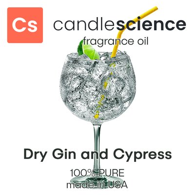 Аромамасло CandleScience - Dry Gin and Cypress (Сухой Джин и Кипарис), 5 мл CS020
