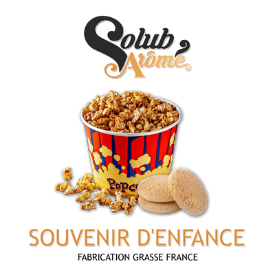 Ароматизатор Solub Arome - Souvenir d'enfance (Печиво з карамеллю та хрустким попкорном), 100 мл SA113