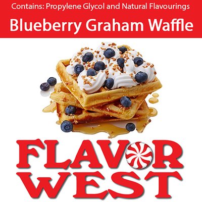 Ароматизатор FlavorWest - Blueberry Graham Waffle (Чорнична вафля), 30 мл FW021