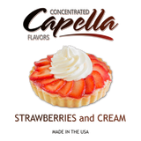Ароматизатор Capella - Strawberries and Cream (Полуниця з Вершками), 5 мл CP148