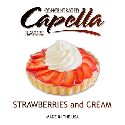 Ароматизатор Capella - Strawberries and Cream (Полуниця з Вершками), 5 мл CP148